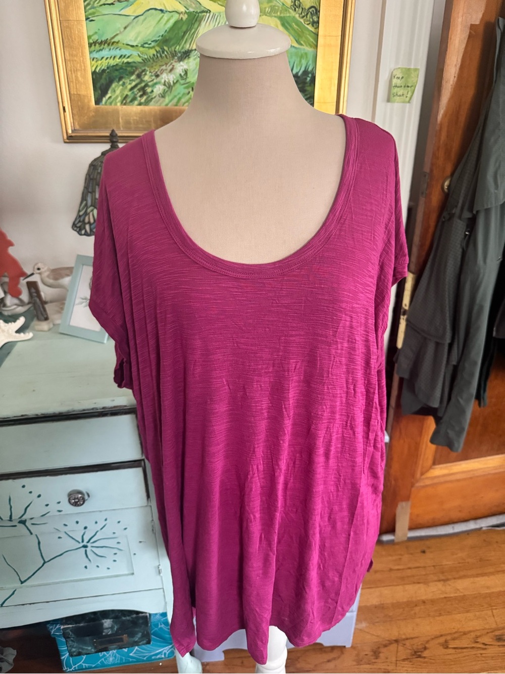 Old Navy Scoop Neck Tunic in Fuchsia Pink
